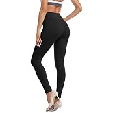 Kotii Women's Soft Full Length Leggings High Waist Ankle Length Leggings Pants Tights