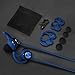 GEVO Steven Secure-fit in-Ear Headphones with Volume Control,Noise Cancelling hot Wired Earbuds, Secure Fit for iPhone and Andriod Devices - Blue
