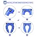 Portable Potty Seat for Toddler Travel, Folding Large Non-Slip Silicone Pads Travel Potty Seat for Toddler, Recyclable Toilet Training Seat Cover with Carry Bag (Blue, 01)