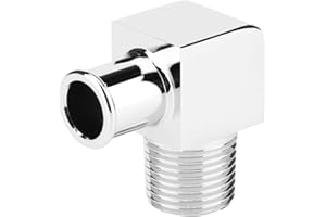 Universal Heater Hose Fitting, Aluminum Alloy Heater Hose 90 Degree Connector 1/2in NPT to 5/8in Hose Barb