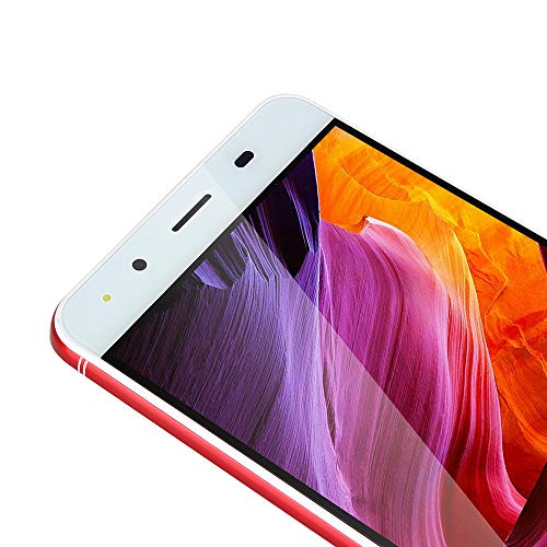 Unlocked Smartphone - 5.0'' Android Quad-Core Cell Phones, Dual SIM, Double LED Flash, 512 RAM / 4G ROM, GSM 3G Mobile Phone (Red, R11) - Thumbnail 2