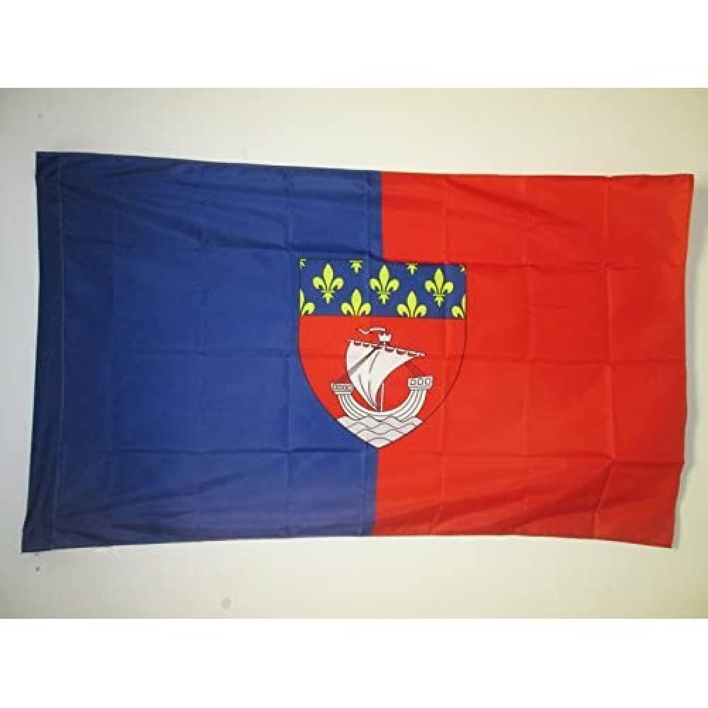 AZ FLAG - Department of Paris Flag - 3x5 Ft - Paris Banner with Sleeve - 100% Polyester - Fade Resistant - Vivid Colors - 3' x 5' Feet - 150x90 Cm