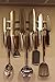 Cook-a-lot Magnetic Knife Holder, Includes Multiple Hooks for Added Storage, Easy to Install Tool Rack for Metal Knives, Utensils and Kitchen Sets