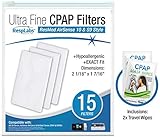RespLabs CPAP Filters Compatible with AirSense, AirCurve - S9, AirStart, Autoset 10 | Disposable, Universal Replacement Filter Kit [15 Pack]