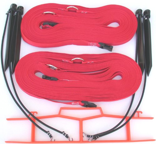 Home Court Volleyball Non-Adjustable Sand Boundary Web, Red, 1" - Thumbnail 5