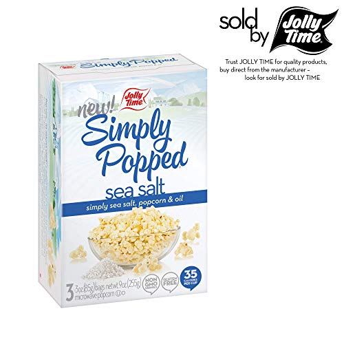 JOLLY TIME Simply Popped Natural Microwave Popcorn, Palm Oil and NonGMO Pop Corn Kernels (3