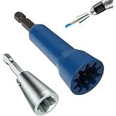 Wire Twister Tool for Drill,Wire Twister Portable Wire Nut Twister Wire Twisting Tool 6mm Hex Shank Cable Quick Stripping for Power Drill (Silver-1set)
