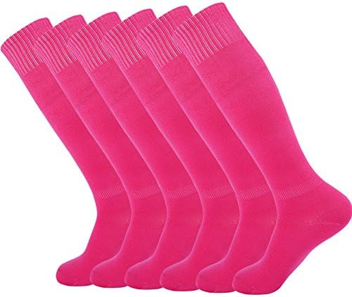 Dodove Unisex Knee High Soccer Football Sport Tube Tripe Stripe Socks,3/6/12 Pairs