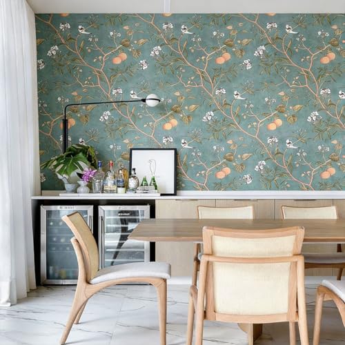 Papel de Parede Adesivo Floral Geometrico 3D Galhos Antimofo