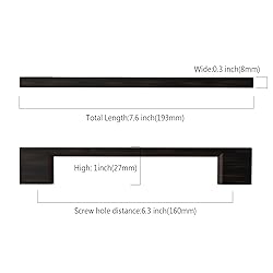 Asidrama 10 Pack 6.3 Inch(160mm) Oil Rubbed Bronze