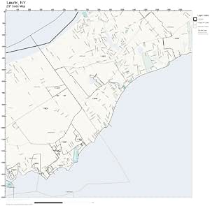 Amazon.com: ZIP Code Wall Map of Laurel, NY ZIP Code Map Not Laminated