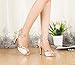 TDA CM106 Womens Ankle Strap Satin Latin Modern Samba Rumba Wedding Dance Shoes
