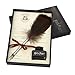 Harry Potter Feather Quill Pen with Ink Set Feather Dip Pen Antique Calligraphy Writing Quill Pen Gift Set for Kids Friend Birthday Christmas Gift Set