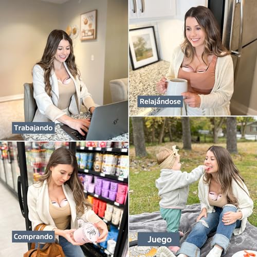 MomMed S21 Extractor de Leche Eléctrico Portátil – Sacaleches Manos Libres con Pantalla Inteligente y Diseño a Prueba de Fugas, Doble Uso con 3 Modos y 12 Niveles de Succión