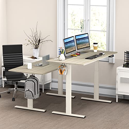 SHW 55Inch Large Electric Height Adjustable Standing Desk, 55 x 28