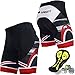 sponeed Biking Shorts Spin Gel Padded Tights Bicycle Indoor Bottoms Mountain Riding US L Red Multi