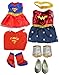 Tatuer Doll Clothes Super Hero Costume+Wonder Woman Outfit for 18 Inch American Girl Dolls (Dolls Not Included)