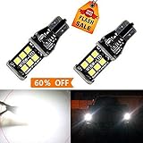 Bulbeats 800 lumens Extremely Bright Error Free 921 912 W16W PX Chipsets LED Bulbs For Backup Reverse Lights, Xenon White 6000K BEST VALUE!