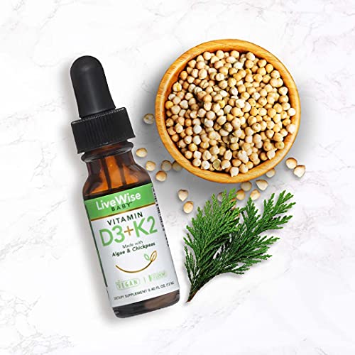 Vitamin D3 and Vitamin K2 Liquid Drops Baby Vitamin D Drops for