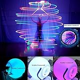 Paradise Treasures LED Poi Ball Swirling Light-up Rave Toy with Infinity Tunnel Necklace, Set of 2