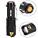 NIANPU 5 Pack Mini Zoomable Cree 7W 350LM Q5 Tactical Flashlight Torch Lamp Light with 3 Mode Adjustable Brightness Power by AA/14500 (BLACK)