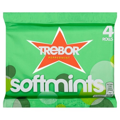 Trebor Spearmint Softmints X 4 Pack 176G Candy Mints