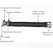 LPVLUX The Best Outdoor 550LBS Paracord Bracelet - Paracord Gear Kit for Adults & Kids with Embedded Compass, Thermometer, Fire Stater Buckle, Wrench, Screwdriver (Black/Black)