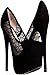 LOLLI COUTURE LACE FAUX LEATHER PLATFORM HIGH HEELS 11 BLACkLACE