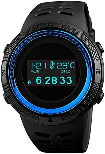 Sports Digital Men Watches Blue Military Electronic Wirst Watch OLED Display Multifunctional