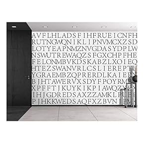 Black Serif Fonts on a White Background - Wall Mural, Removable Sticker, Home Decor - 66x96 inches