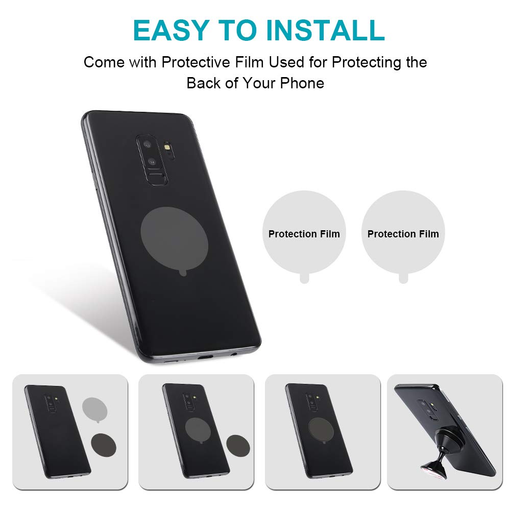 Universal Magnetic Car Phone Holder Mount Dashboard Compatible with iPhone Xs MAX/XS/ XR/X /8 Plus/8/7 Plus/7/6S, Samsung Galaxy Note 9/8/S9 Plus/S9/ S8 Plus/S8/S7 Edge and More