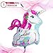 Unicorn Party Supplies Decorations for Girls - Special 64pcs Compelete Set - Happy Birthday Balloon Banner Cute Pink & Purple Latex Balloons Glitter Headband for Girl Cake Topper & Cupcake Wrapper Kit