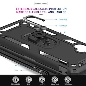 LeYi per Cover Huawei Nova 5T / Honor 20, Custodia con Vetro Temperato [2 Pack], Grado Militare 360Â°Magnetica Anello Ring Supporto Case TPU Bumper Silicone Custodie per Huawei Nova 5T / Honor 20 Nero - immagine 5