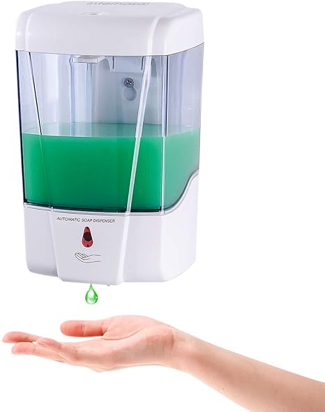 Interhasa Automatic Soap Dispenser Wall Mount Sensor Soap Dispenser 600ml Commercial Liquid Soap Dispenser For Hospital Hotel Office Home Amazon In Home Kitchen