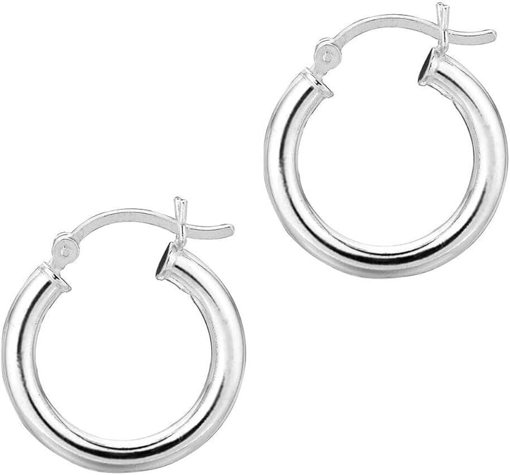Hoop Earring with Hinged Clasp Jewelry