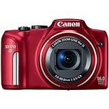 Canon PowerShot SX170 IS 16.0 MP Digital Camera, Red (discontinued by manufacturer)