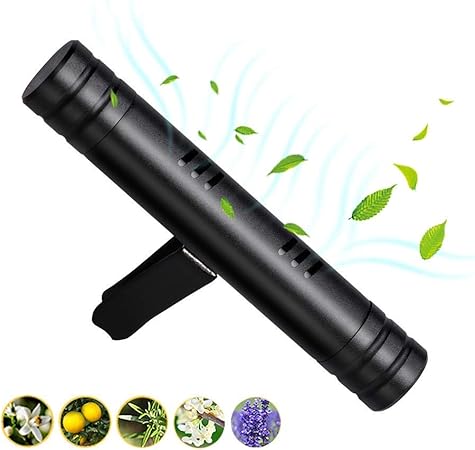 Amazon 車内 車用芳香剤 消臭 香水 フレグランス 空気清浄機 エアフレッシュナー ディフューザー ギフト エアコン おしゃれ イタリア レモン オーデコロン 通気クリップ式 詰め替え用アロマスティック 1本 付き 車用芳香剤 車 バイク