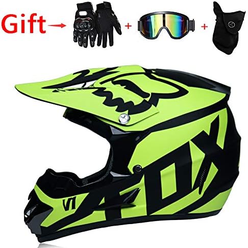 CCtoukui Motorcycle Helmet Outdoor Sports Protection Full Face Helmet Men And Women Seasons/Gifts: Goggles/Mask/Gloves /,M