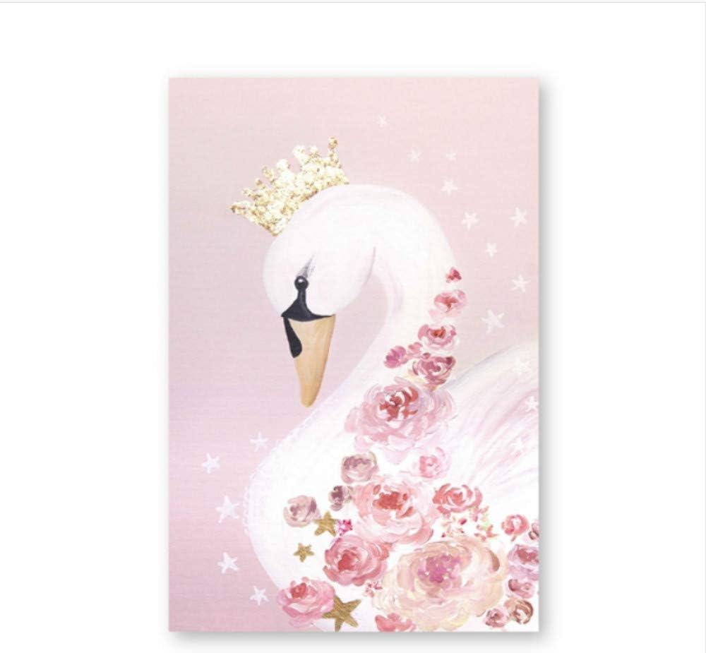 Cygne Princesse Sans Cadre Affiches Toile Peinture Bebe Filles Chambre Mur Art Prints Pepiniere Decoratif Rose Photo Enfants Fille Chambre Decoration 40x60 Cm Tableaux Posters Et Arts Decoratifs Tableaux