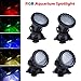 Lemonbest® New 36 LED Colorful Submersible Underwater Aquarium Spot Light for Water Garden Pond Fish Tank (Set of 4 Lights)