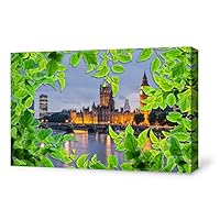 signwin-Canvas Wall Art-The Scenery Under Green Leaves-Canvas Prints Home Artwork Decoration for Living Room,Bedroom - 12x18 inches