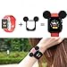 Navor Soft Silicone Protective Case with Cartoon Mouse Ears Compatible for Apple Watch 42mm Series 1/2/ 3 - Black