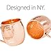 Coppermania Moscow Mule 100% Pure Copper Mugs Set Of 2 - 16 Oz Each Cup (Handcrafted, Hammered, Unlined, Solid) & 3 Exciting Party Face Mats