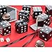 AWELL Black Dice Favor Box Bulk 2x2x2 inches with Black Ribbon, Casino Party Decoration, Pack of 50