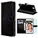 Sony Xperia C4 Case, INNOVAA Premium Leather Wallet Case with STAND Flip Cover W/ Free Screen Protector & Touch Screen Stylus Pen - Black