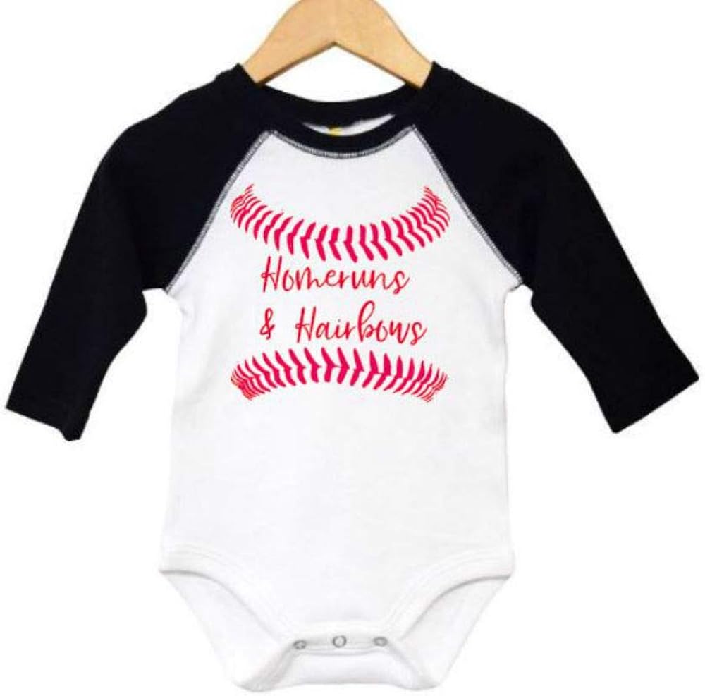 baby girl baseball onesie