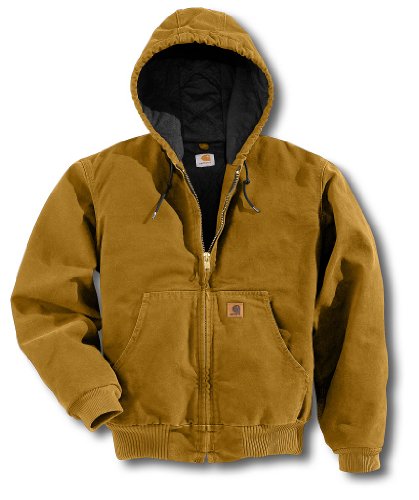 Carhartt Men's Quilted Flannel Lined Sandstone Active Jacket J130,Brown  (Closeout),X-Large