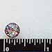 Multicolored rainbow glitter wood stud earrings 10mm