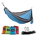 HŌMECO Double and Single Camping Hammock, Lightweight Nylon Parachute Travel Hammocks (Blue, Single)