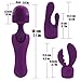 Wand Vibrator Toy with Movable Multi-Speed Head for Women, SHEQU Vibrating Body Massager with 10 Vibration Waterproof Massaging with Two Attachment Stimulator
